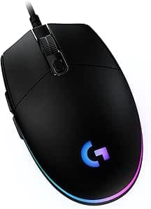 Logitech G G203 LIGHTSYNC Ratón Gaming con Iluminación RGB Personalizable, 6 Botones Programables, Captor 8K para Gaming, Seguimiento de hasta 8,000 dpi, Ultra-Ligero - Negro