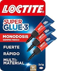 Loctite Super Glue-3 Original Mini Trio, pegamento universal con triple resistencia, adhesivo transparente, pegamento instantáneo y fuerza instantánea, 3x1 g,El embalaje puede variar