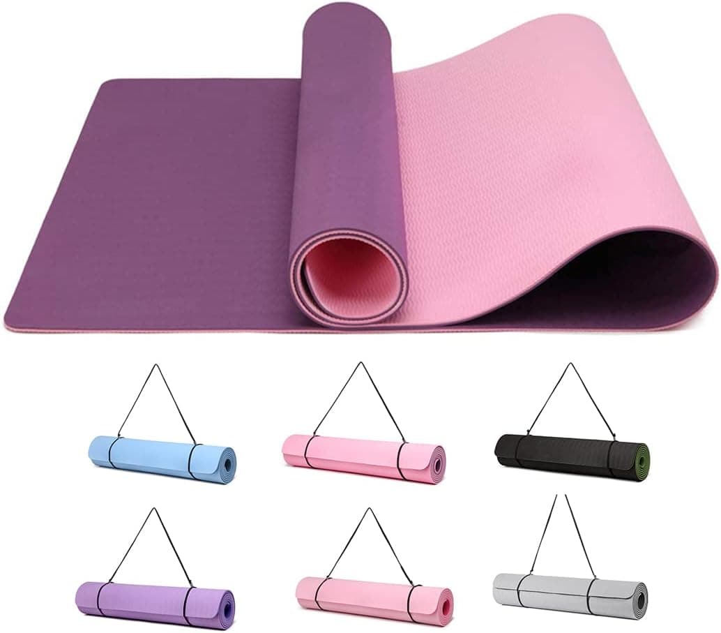 Esterilla de yoga para ejercicio, fitness, extra gruesa, antideslizante